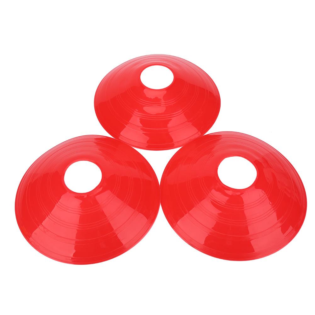10 Pcs Practical Mini Field Cone Discs Marker Soccer Football Sports Speed Training Tools(Red)