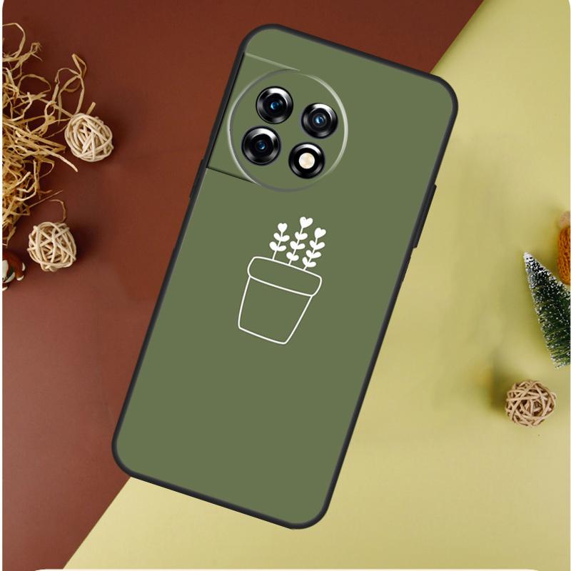 green aesthetic For OnePlus 13 13R 12 12R 11 9 10 Pro 8T 9RT 10T 10R Nord 4 CE 2 3 Lite N20 N30 Phone Case