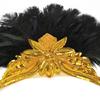 Feather Flapper Headband Masquerade Headpiece Mardi Gras Art Hair Accessories