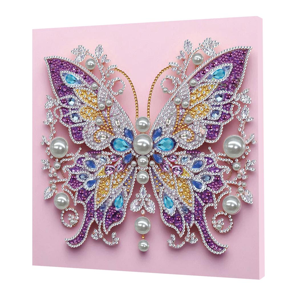 Diamond Dots Pearl Gem Painting with Frame 9.84x9.84in DIY Pearl Art Painting Set for Adults & Beginners Home Wall Decor