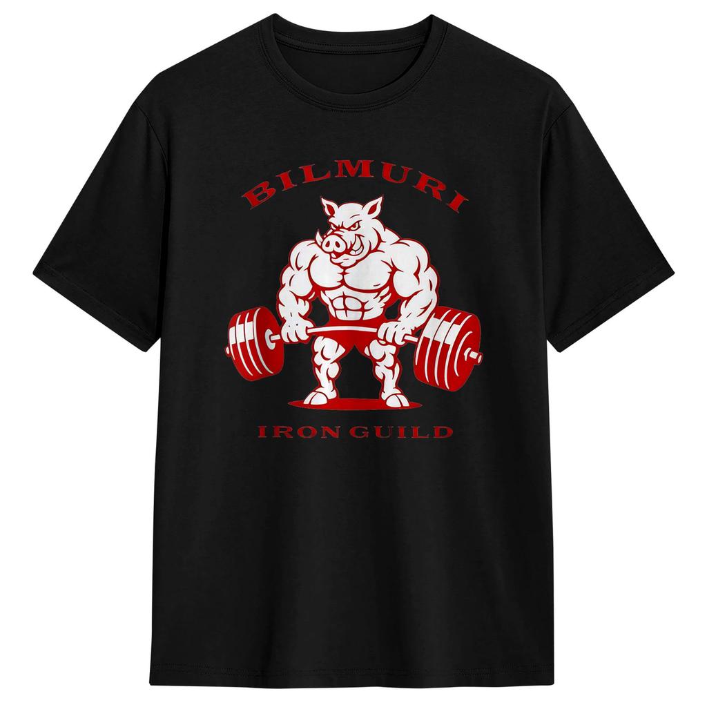 Pig bilmurI Iron Guild Gym T Shirt Summer Cotton TShirts For Unisexs Design Tee Shirt Short Sleeve Awesome Tees
