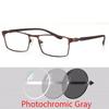 Photochromism Finished Nearsight Myopia Eyeglasses Full Metal Frames Degree Lens Diopters Glasses -1 -1.5 -2 -2.5 -3 -4 To -6