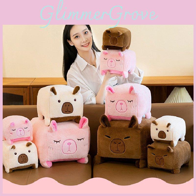 Soft Adorable Capybara Plush Toy In Brown Pink Beige Perfect For Cuddling