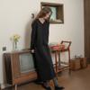 Peulaudeumali Pm_V-Neck Button Knit Top And Skirt Set_Black