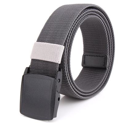 New Men'S Commuting Belt With Automatic Buckle Nylon Waistband, Outdoor Leisure Versatile Double-Layer Thick Belt