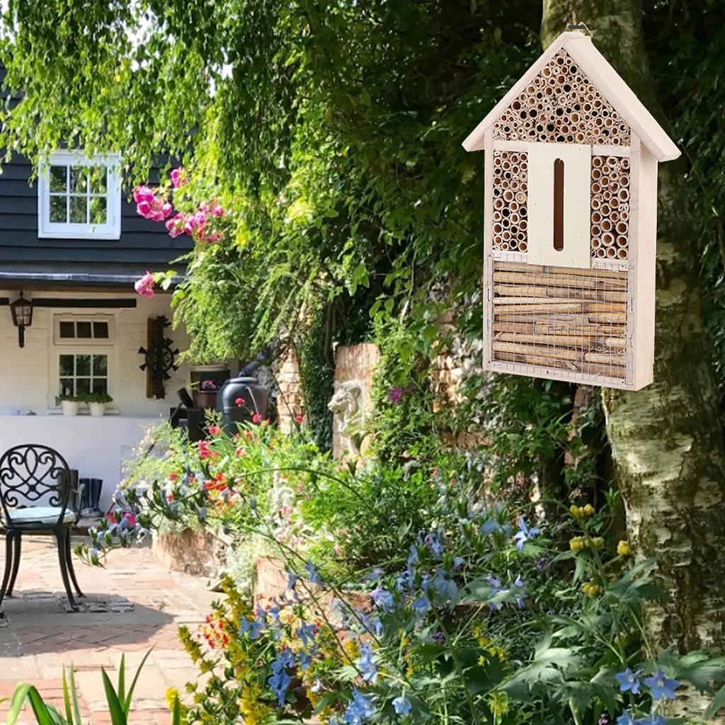 Holz Insekt Biene Haus Shelter Garten Nistkasten Kunsthandwerk Outdoor Ornament Dekoration