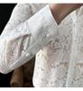 Stylowa Męska Koszula z Koronki w Stylu Light Luxury, Dopasowana, z Długim Rękawem - Trend Brytyjski Wiosna/Lato 2024