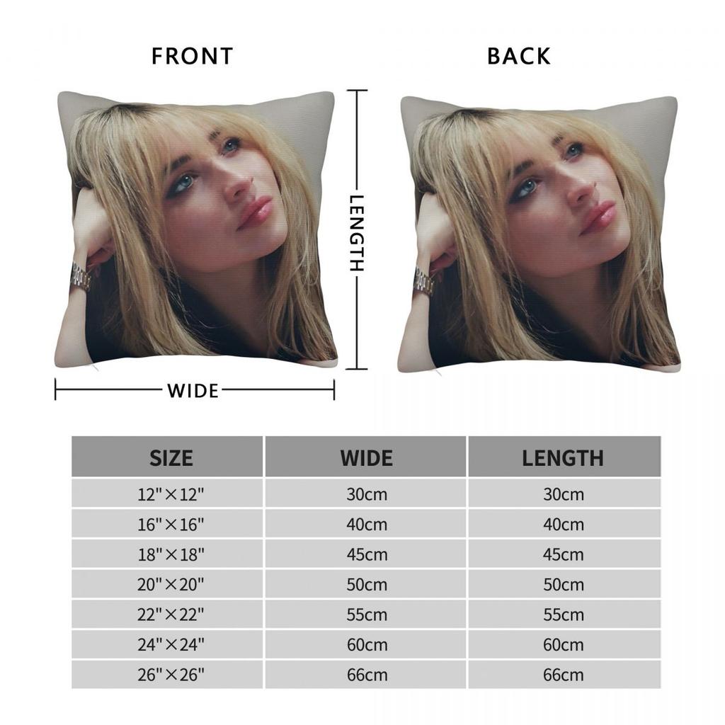 Singer Sabrina Carpenter Pillowcases Polyester Car Pop Music Cushion Case Cool Pillowcase 40*40