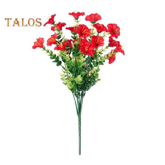 12Pcs Simulated Artificial Fake Flowers Realistic Vivid Reusable No Maintenance Plastic Artificial Flowers Home Wedding Party Decor