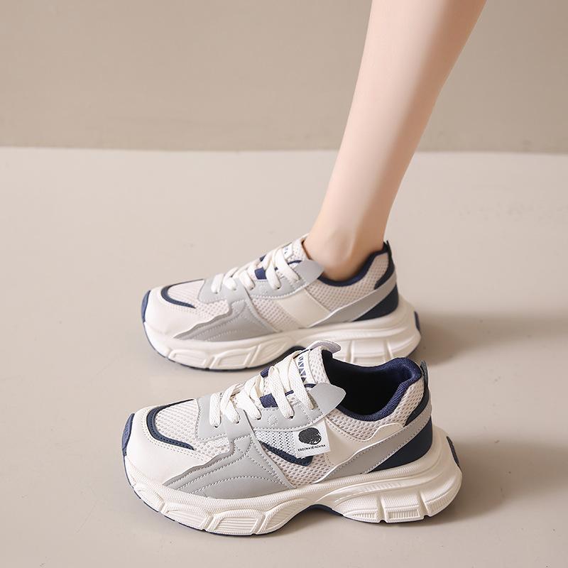 Letnie nowe oddychające buty typu dad shoes damskie ins studenckie buty casualowe damskie buty na platformie do biegania damskie