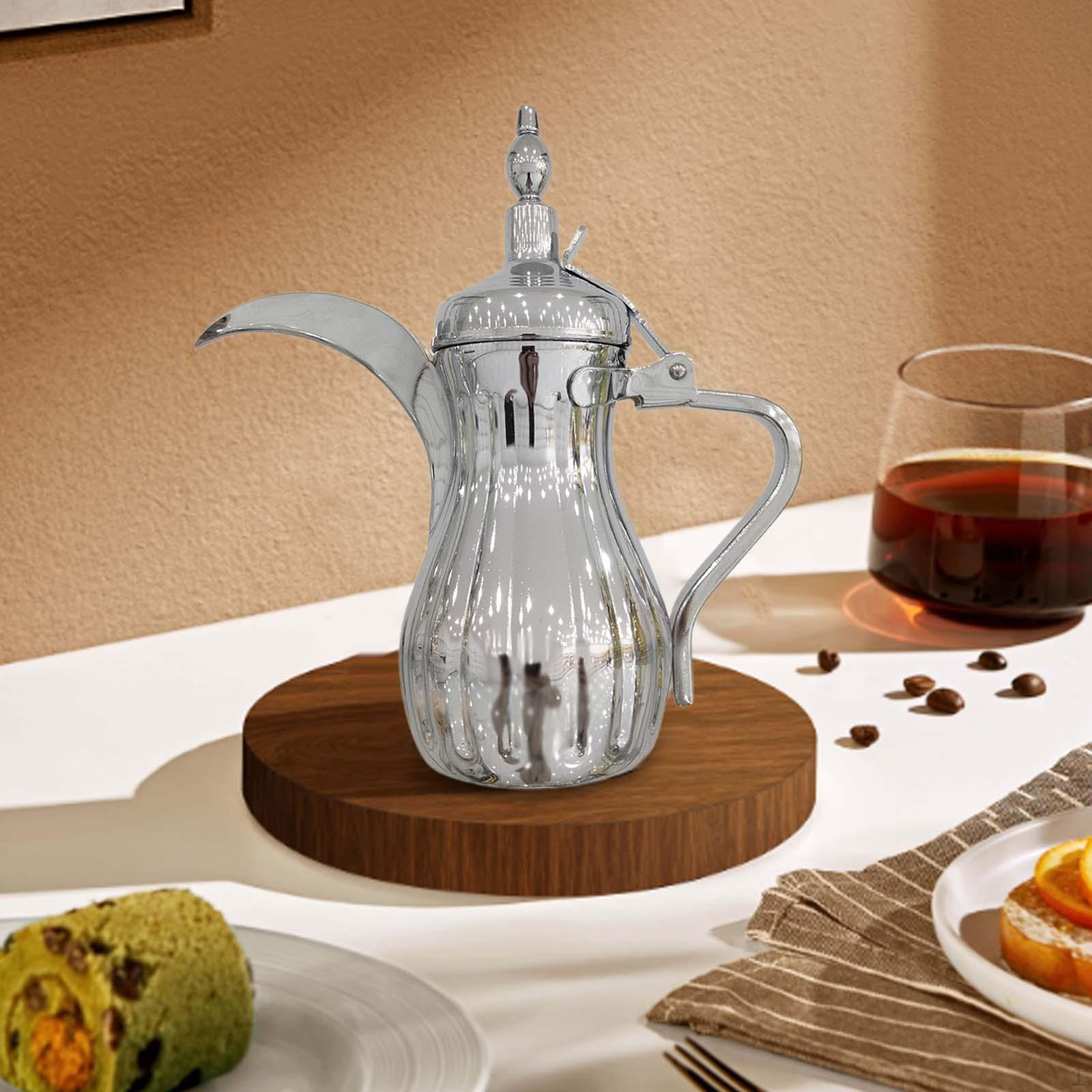 

Арабська кавоварка Горщик Орлиний дзьоб Побутовий чайник для молока для газової плити Чай Нержавіюча сталь Silvery 500ml