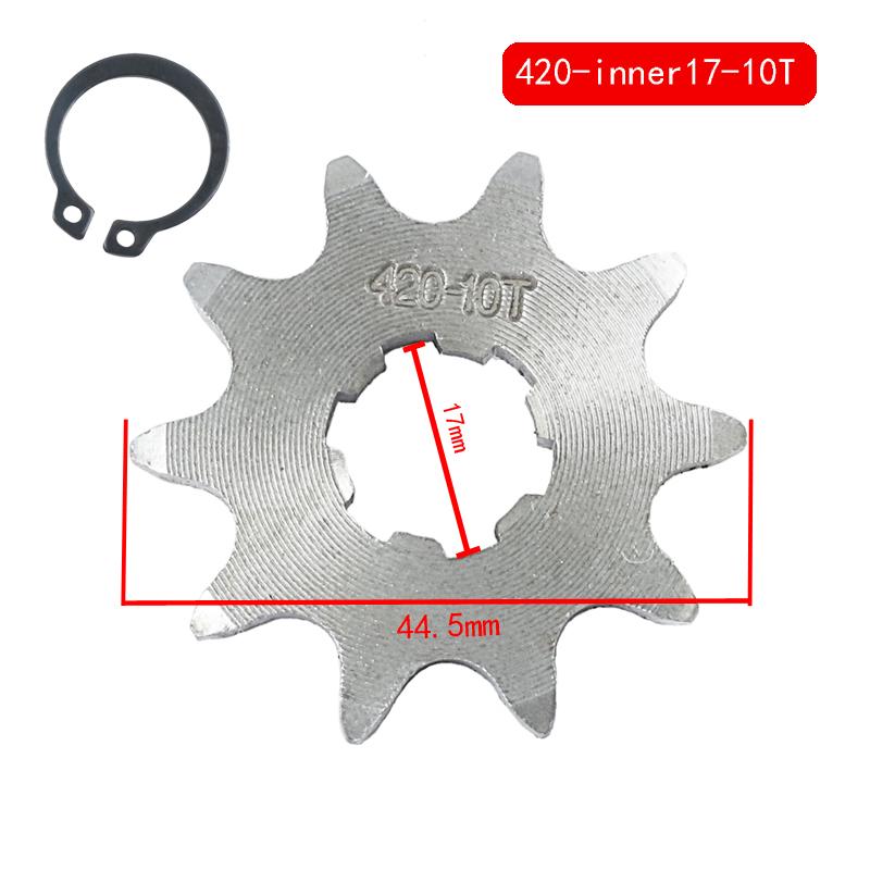 Motorcycle 420 17mm 10 11 12 13 14 15 16 17T Front Engine Sprocket For Dirt Pit Monkey Dax Bike Go Kart ATV Quad Motocross