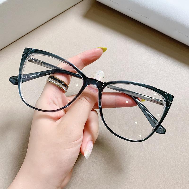 Vintage Black Cat Eye Reading Glasses Anti Blue Light Gradient Frame Presbyopia Eyewear for Women Men +3