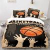 Boys Basketball Bedding Set 3D Ball Duvet Cover Full King For Teen Men Microfiber Sports Theme Game Comforter
