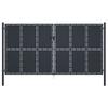 Garden Gate - VIDAXL - Steel - 400 X 200 Cm - Anthracite - Swing