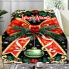 1PC Custom Name Christmas Outdooor Flannel Blankets Throw Blanket All-Season Throw Gift Bedspread for Couch, Bed, Camping Holiday Birthda