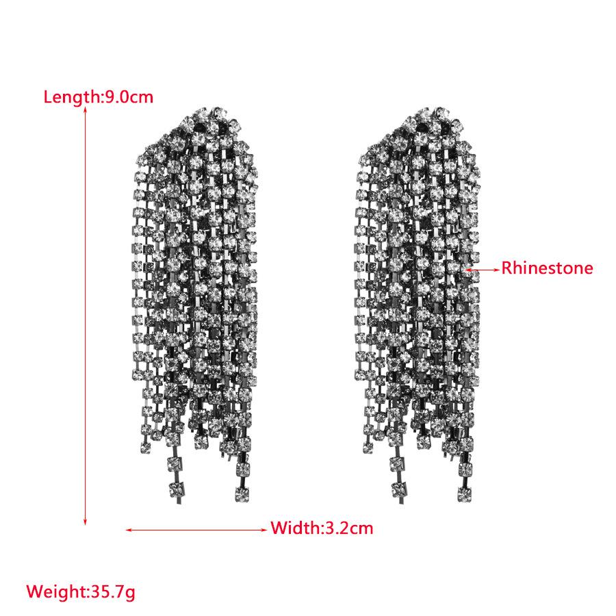 Women's Alloy Crystal Drop Earrings Simple High Quality Tassels Light Luxury Earrings