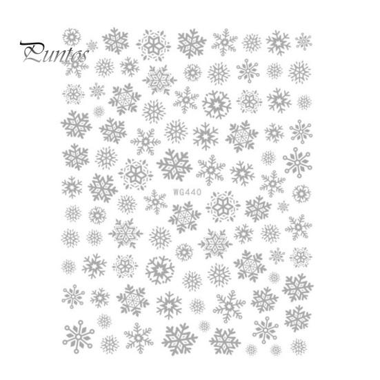 Nail Art Accessories 1/2Pcs Colorful Snowflake Sticker Self-adhesive DIY Home Salon Stickers Winter Christmas Women Fake Decoration Decal Decals