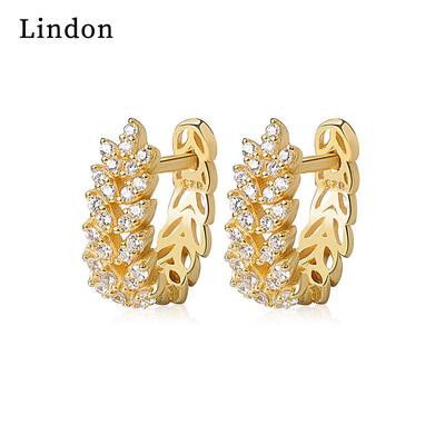 Brincos de liga de cobre Lindon com zircão, brincos para mulheres, presentes para festa de casamento