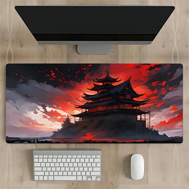 Premium Gaming Mouse Pad Comfort Desk Mat Cloth Surface Natural Rubber Base for PC Laptop Keyboard Office Desk Setup Desk Pad Ac