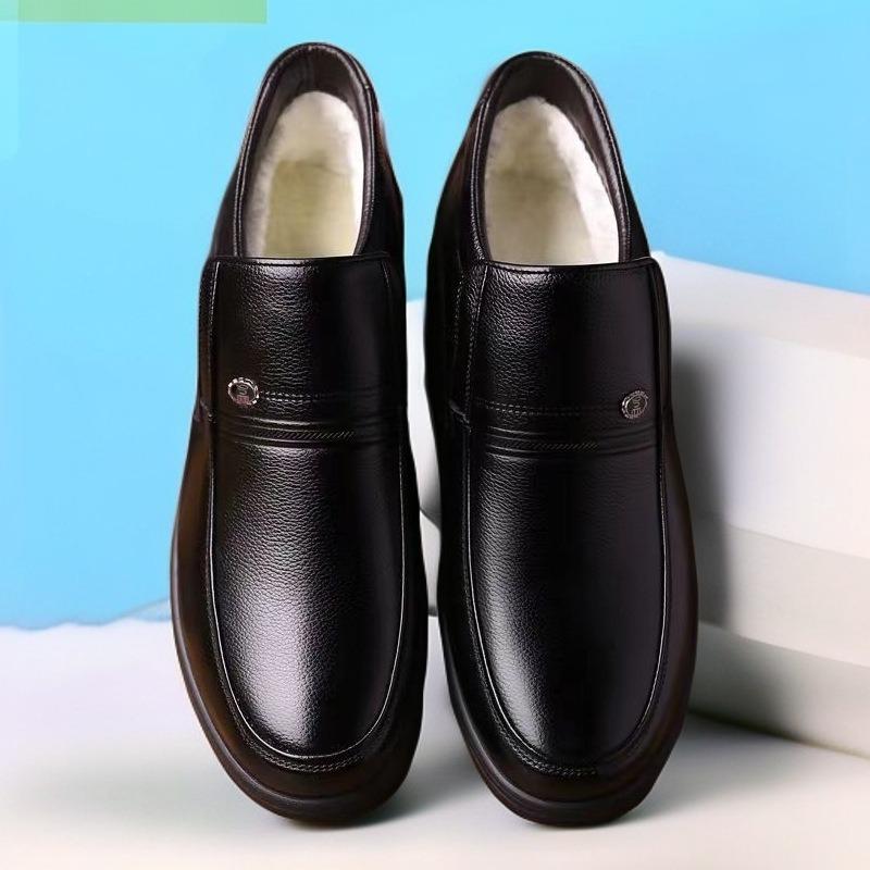 New shoes non-slip leather shoes high-top cotton shoes men's winter 2 winter warm cotton boots
