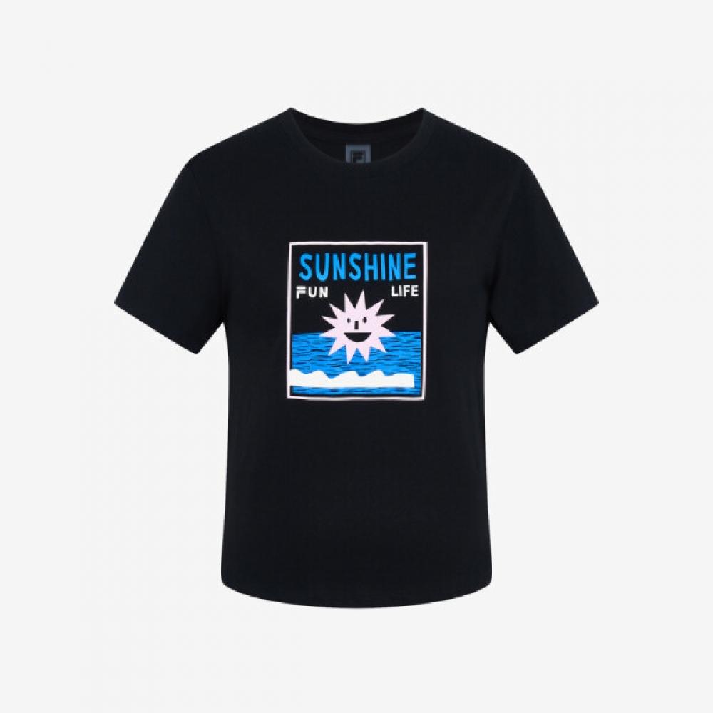 Fila Summer Graphic Semi Crop T shirT Fs2rsh2457f blacks/W95