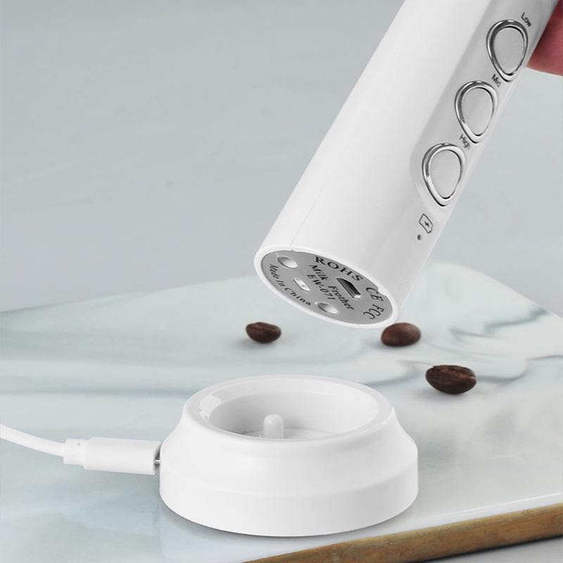 USB-Rechargeable Handheld Electric Milk Frother & Egg Beater