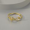Kinitial Simple Infinity Rings High Quality Gothic Stainless Steel Jewelry Beloved Ring Christmas Gifts for Loved Ones