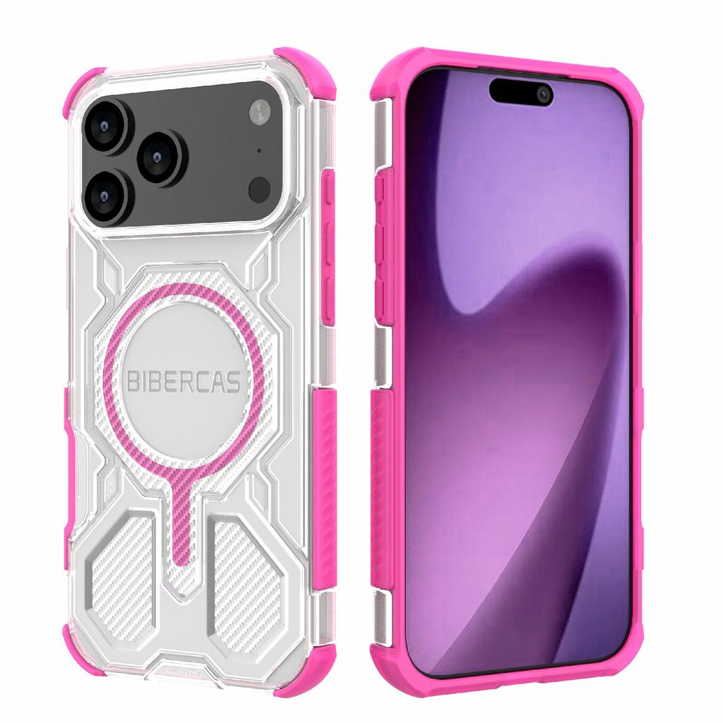 BIBERCAS J-16 Transparent Series For iPhone 17 Pro Max Case Compatible with MagSafe TPU+PC Phone Cover