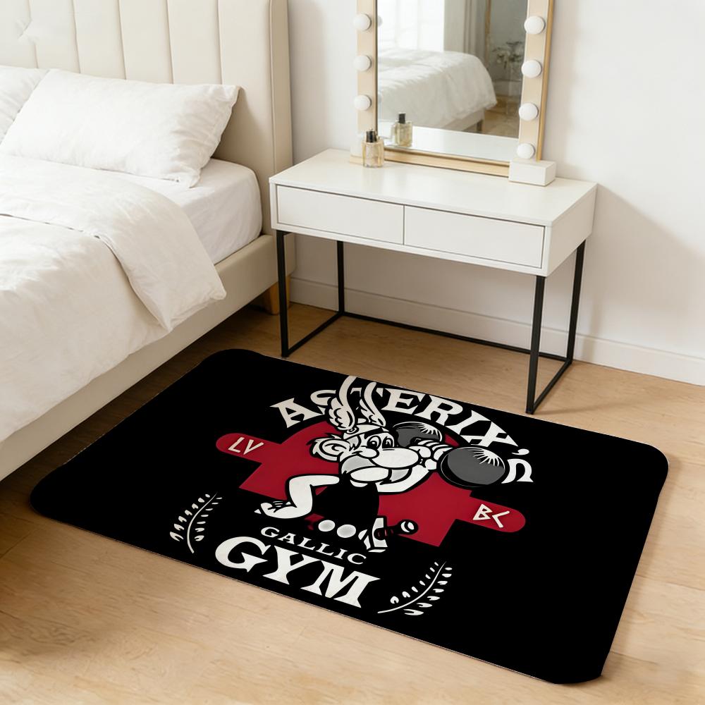 Comic A-Asterix Floor Mat Flannel Door Mat Non-Slip Absorbent Washable Indoor Home Rug