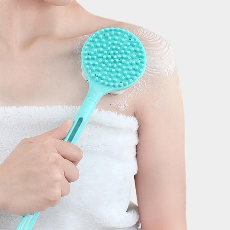 40cm Silicone Body Scrub Brush For Exfoliation And Skin Cleaning Gentle Back Massager With Hanging Hook