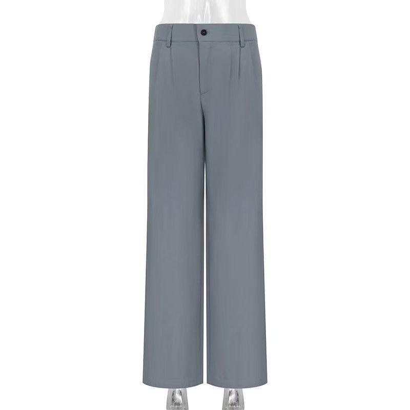 

Fashion New Arrival Fashion All-Match High Waist Slim Looking Loose Pants Casual Pants Straight-Leg Pants Loose Casual Pants Grey M