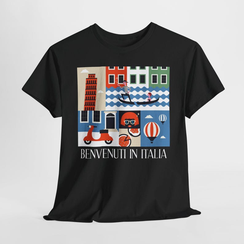 Colorful Italy Travel Graphic Tee Unisex Tourist Souvenir Shirt Italian Vacation Gift Summer Fashion Casual Soft Cotton T-Shirt S разноцветный