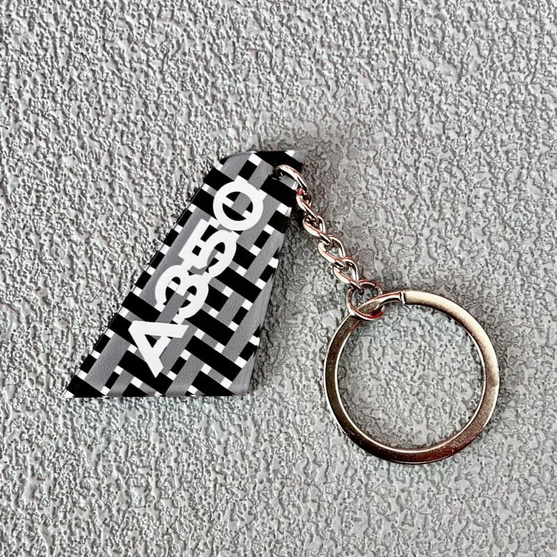

1 Piece Both Sides Print Acrylic Airline Pattern Vertical Tail Car Tag Key Accessories Aviation Keychain Backpack Pendant A15