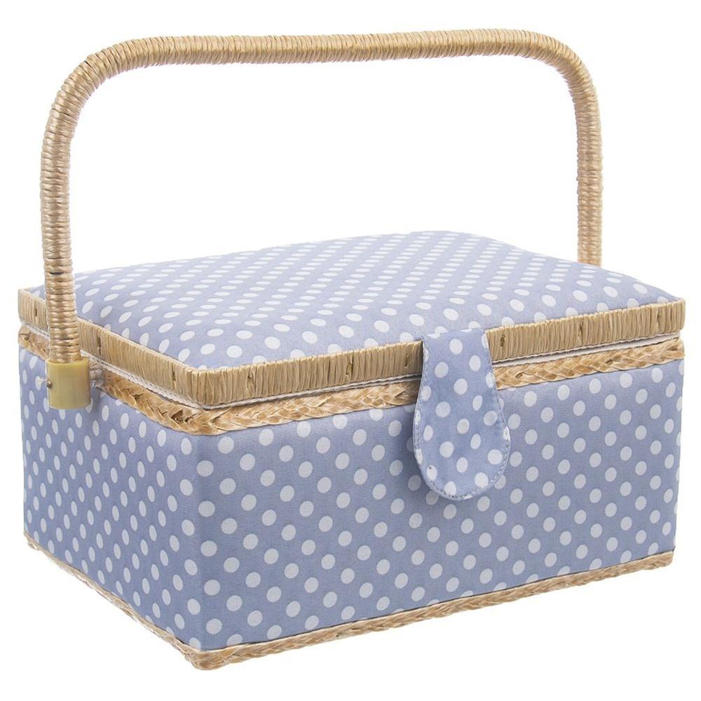 Blue polka dot sewing machine 30x23x16 cm