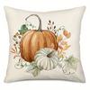 Home Decor Fall-Themed Pumpkins And Hello Fall Design Pattern Cushion Cover Suitable For Sofa Bedroom Car Pillow Cover