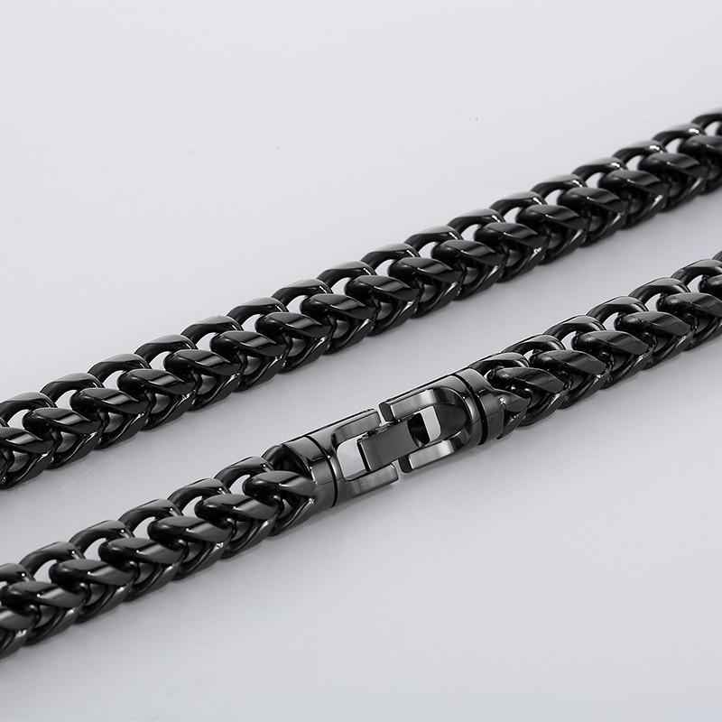 316L Stainless Steel Round Foxtail Chain Necklace for Men Women 8/10Mm Hip Hop Colorful Chunky Party Jewelry