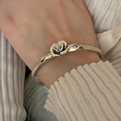 Bracciale Vintage Fatto a Mano per Donna, Coppia, Nuova Moda, Bracciale Fiore Creativo, Regalo Gioiello per Feste