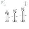 ZS 6-13 STK/LOT 16G Rustfritt Stål Leppe Labret Piercingsett Krystall Monroe Leppepiercing Øre Tragus Helix Bruskpiercing 6/8/10mm