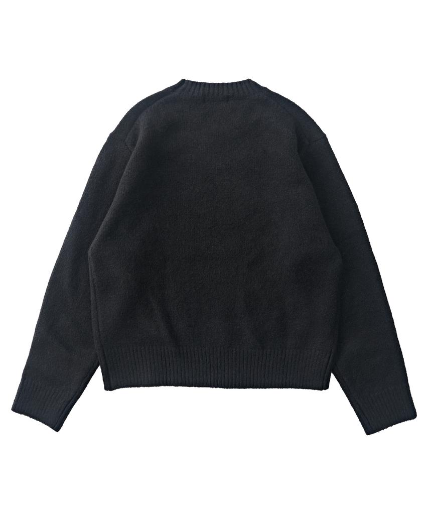 ANALOG MOOD Daily Angora Round Knit (Black)