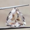 CERTIFIED 19 Ct Natural Ceylon White Sapphire Trillion Shape Loose Gemstone