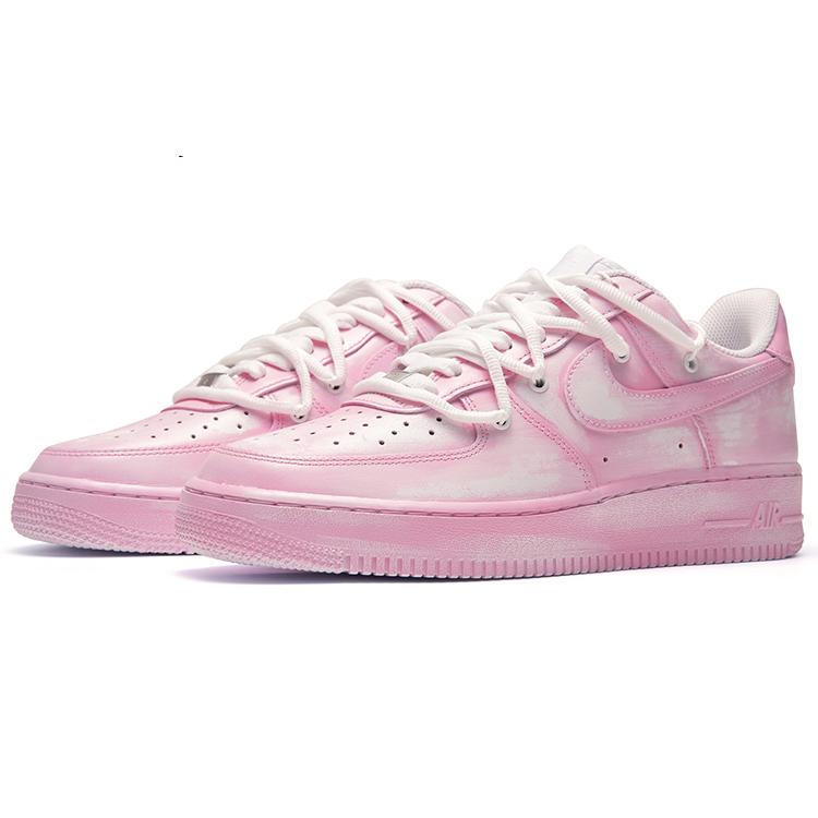 Nike Air Force 1 Leder Thermische Abdeckung Niedrige Ausführung Skateboard-Schuhe Herren Rose Pink Weiß CW2288-111(TeamR-S-BOX)