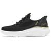 Bobs Sport Flash Step Shoes Comfortable Sports Lightweight Breathable Low Top Casual Shoes Women Sneaker Black 117617-BLK