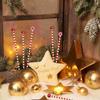 20 Pcs Christmas Candy Decorations Christmas Tree Sticks Bell Ornaments Home Party Decors Candy Cane Ornaments
