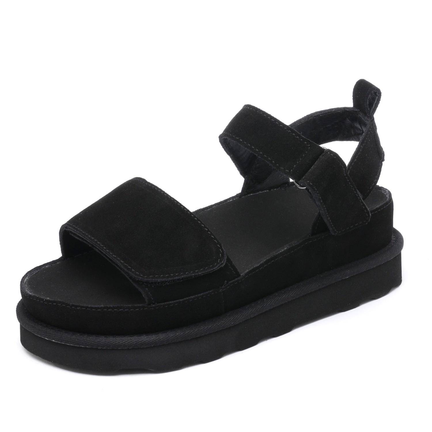 

Женские летние новые дышащие универсальные повседневные нишевые туфли на платформе, увеличивающие рост, летняя пляжная обувь 35