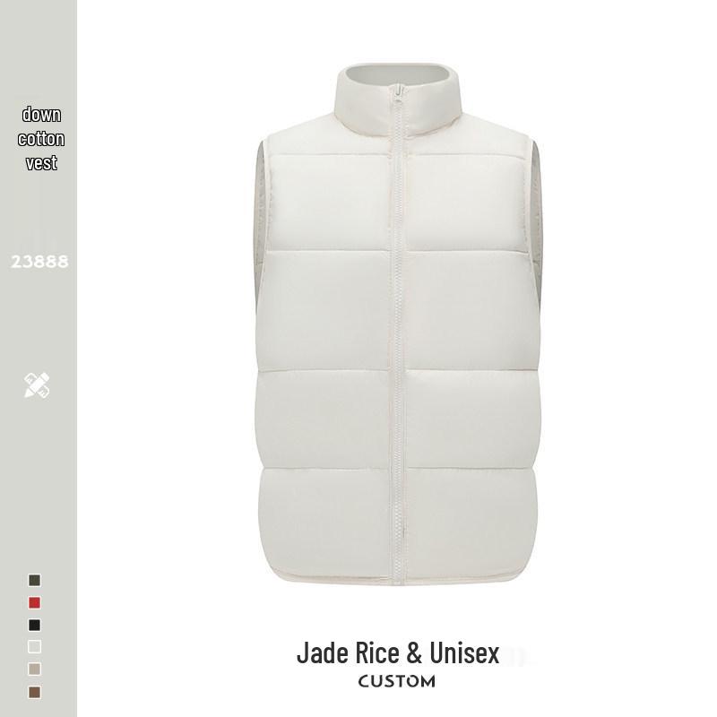 Custom Logo Catering Vest: Autumn/Winter Down Cotton Workwear for Restaurant Staff L