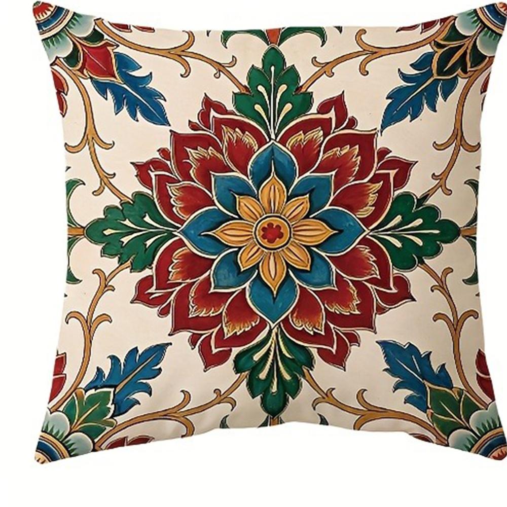 Vintage Floral Paisley Pattern Pillow CoversLiving Room Sofa Cushion Cover, Soft and Comfortable, Bedroom Room Decoration