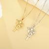 Auge des Horus Anhänger Aus Altem Ägypten Edelstahl Halskette Für Männer Und Frauen Modischer Retro Kreuz Amulett Schmuck Geschenk