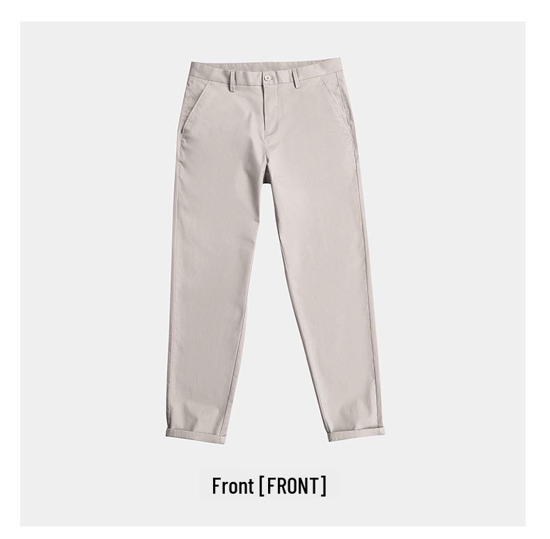 Men's 2023 Spring/Autumn Loose Straight Cotton Casual Trousers - Trendy Korean All-Match Style