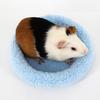 Soft Fleece Hamster Bed Hedgehog Squirrel Small Animal Warm Cuddle Cushion House Pad (Blue S)